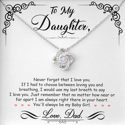 To My Daughter Wedding Necklace Gift From Dad
