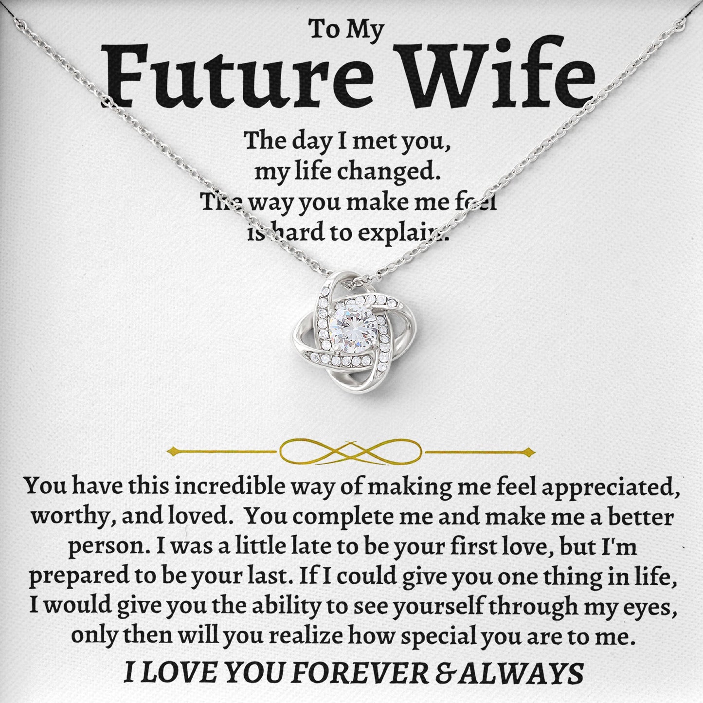 To My Future Wife Necklace Gift from Husband