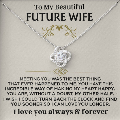 To My Beautiful Future Wife Necklace with Message Card