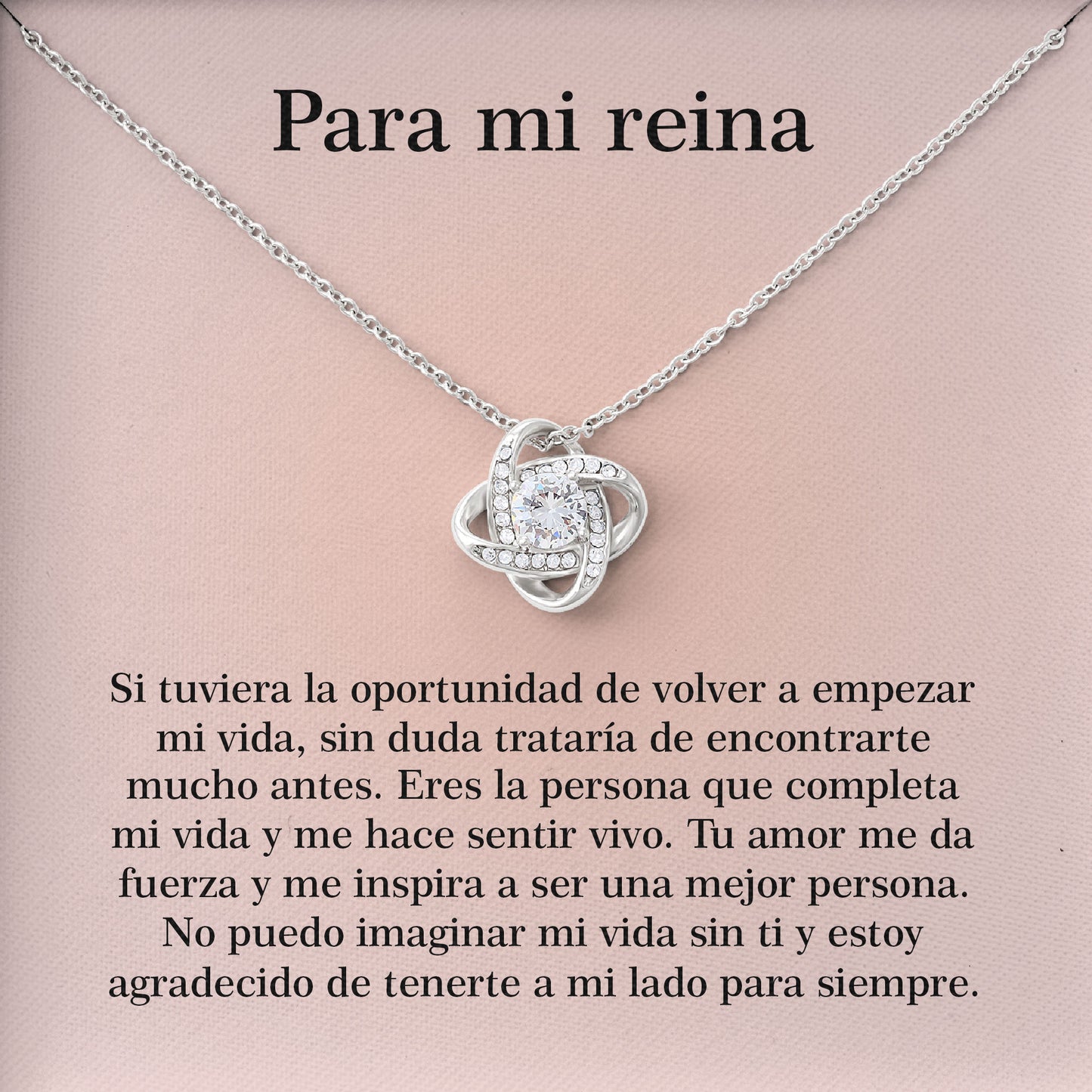 Para Mi Reina Necklace with Message Card Gift From Husband