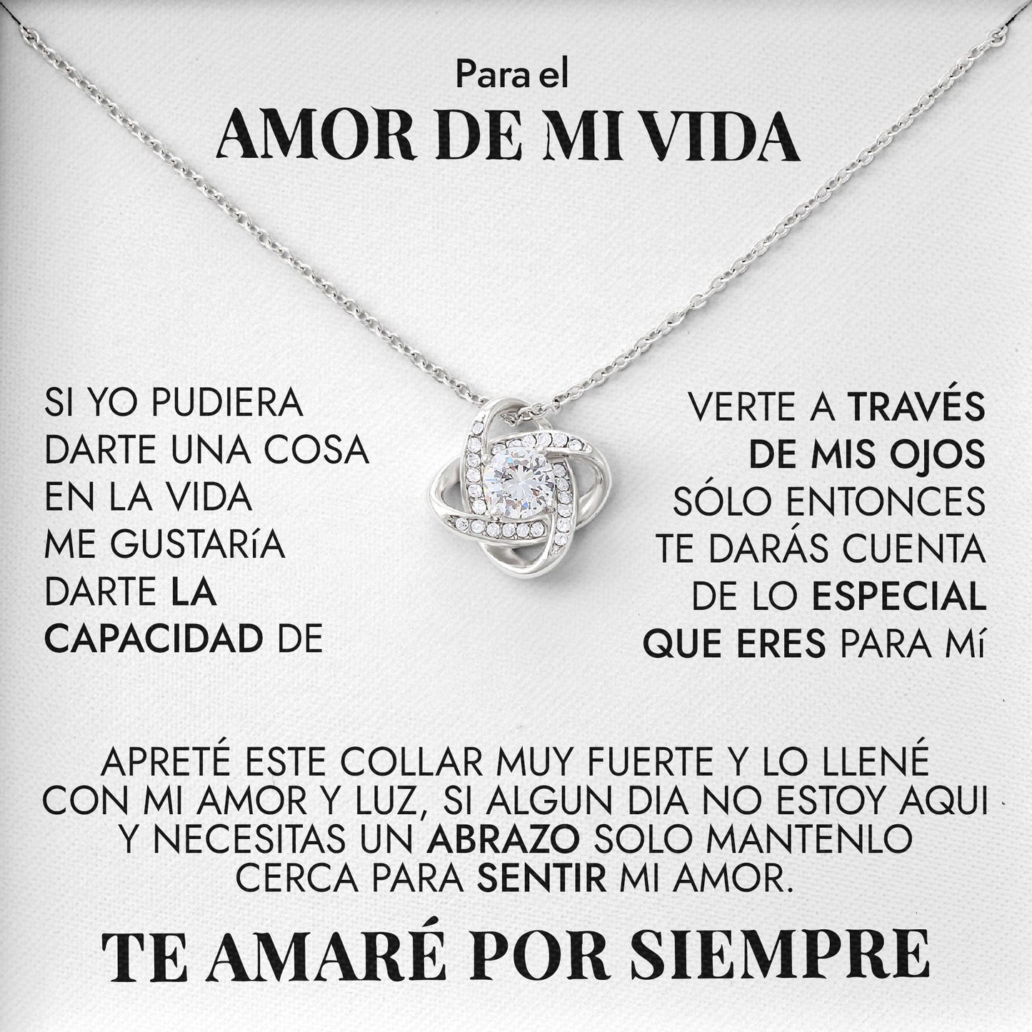 Para el Amor de Mi Vida Con Tarjeta Con Mensaje, Regalo De Mi Esposo