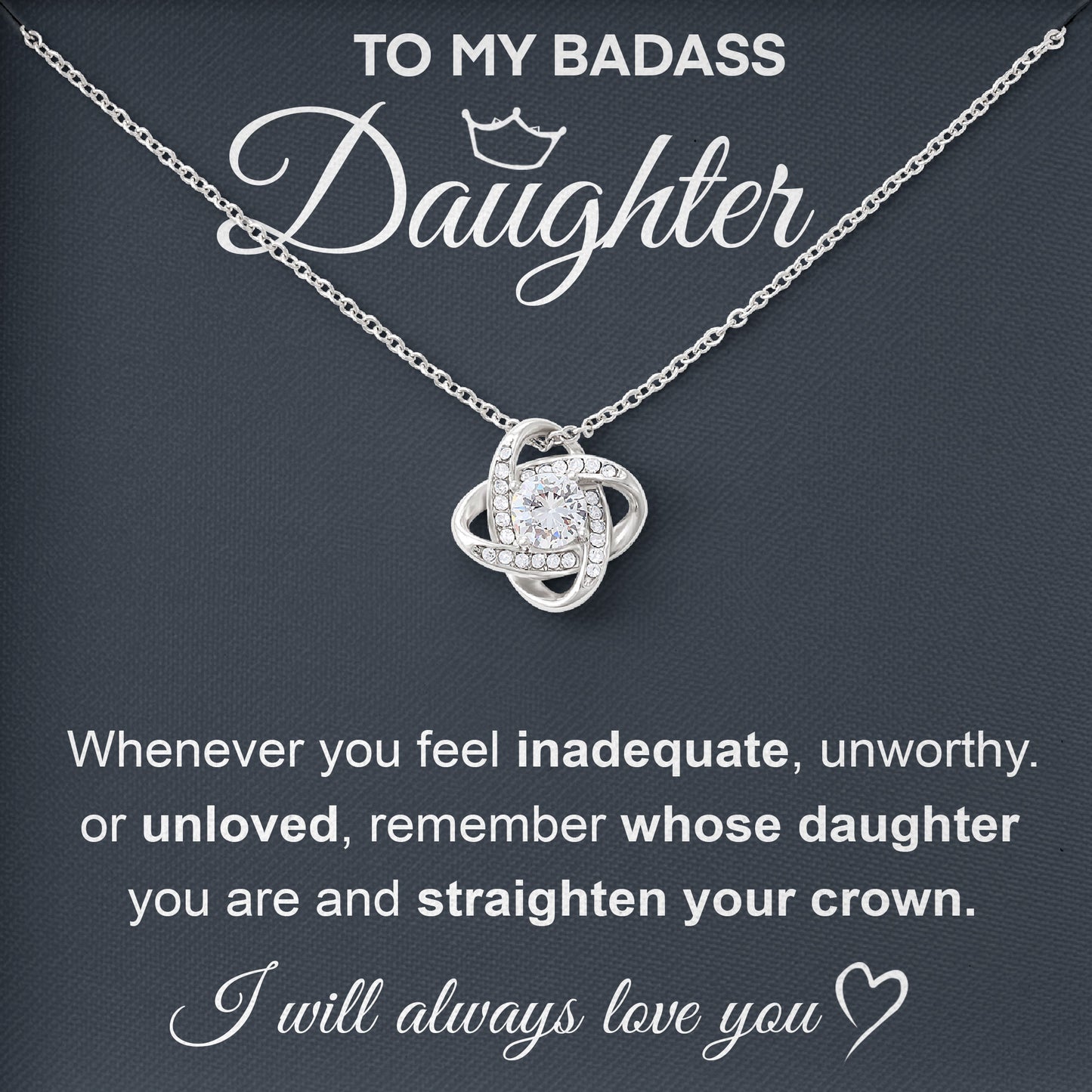 To My Badass Daughter Meaningful Necklace Gift