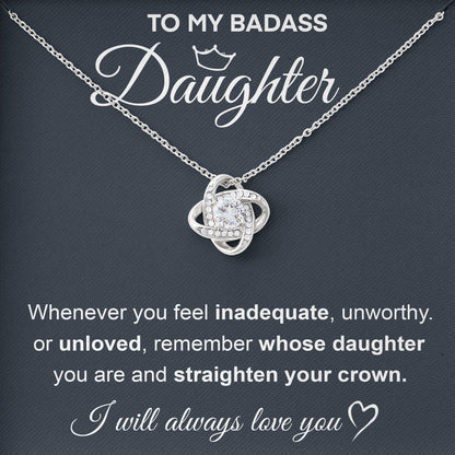 To My Badass Daughter Meaningful Necklace Gift