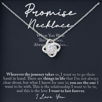 Promise Necklace Sterling Silver Pendant with Message