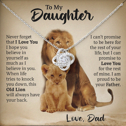 To My Daughter Necklace Keepsake Gift From Dad