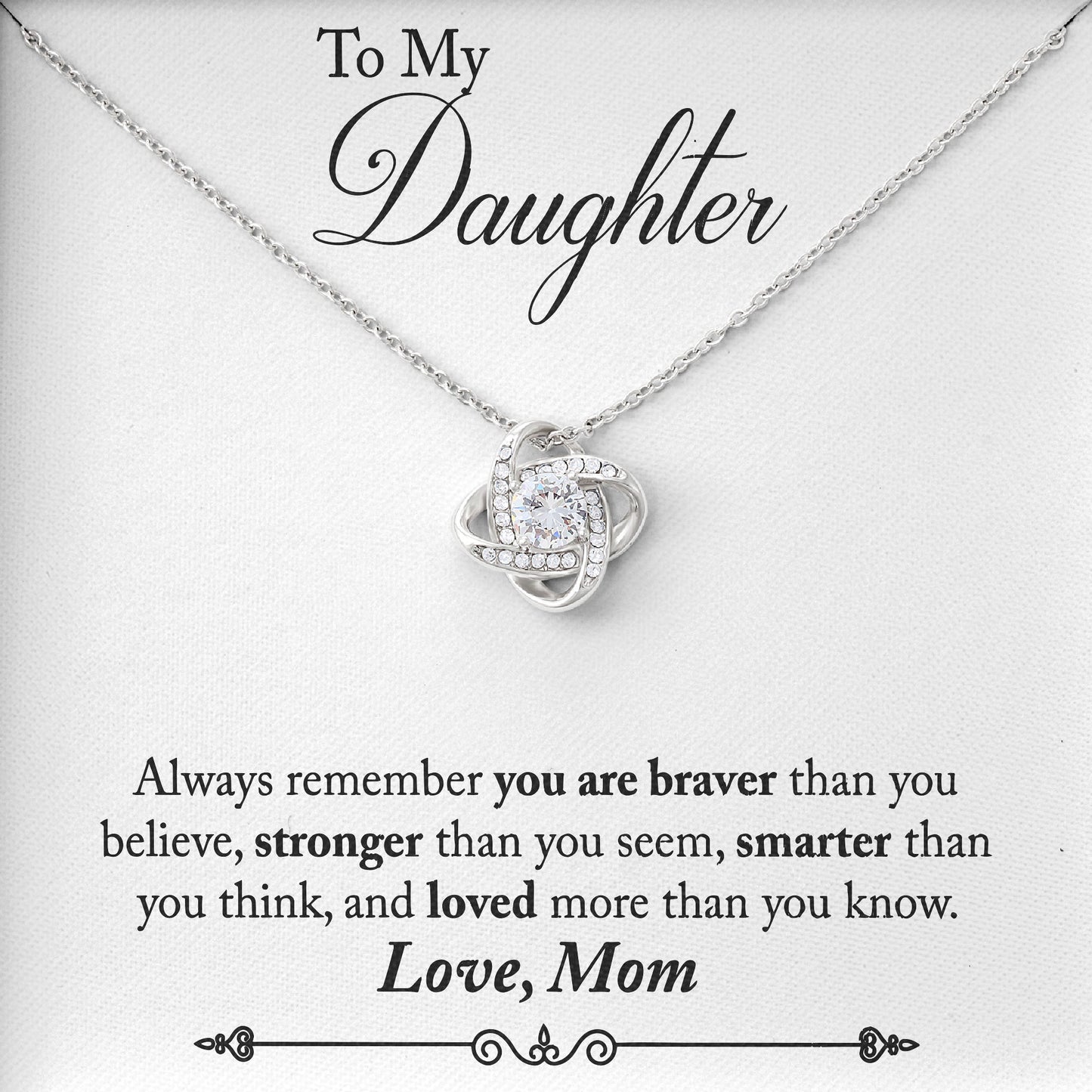 To My Daughter Jewelry Gift for Special Occasion From Mom