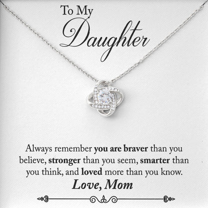 To My Daughter Jewelry Gift for Special Occasion From Mom