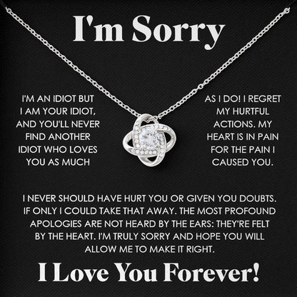 I'm Sorry Neckace with Message Card & Gift Box, Apologize Gifts