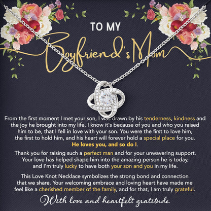 To My Boyfriend's Mom Necklace, Valentines, Mothers Day, Birthday, Wedding Gifts
