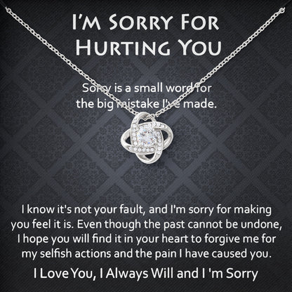 I'm Sorry For Hurting You Neckace Jewelry with Message Card & Gift Box