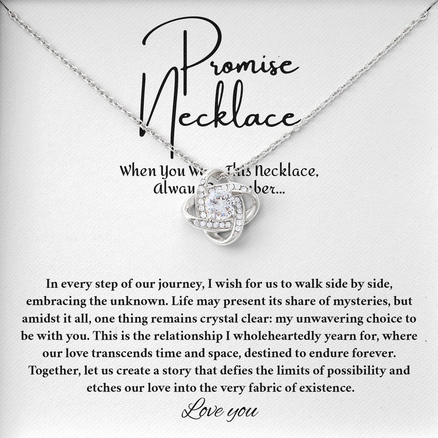Promise Necklace with Elegant Box and Sentimental Card