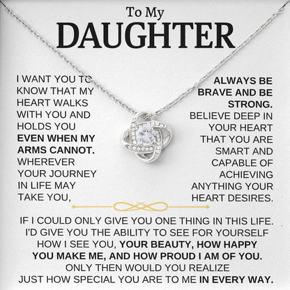To My Daughter Sterling Silver Necklace