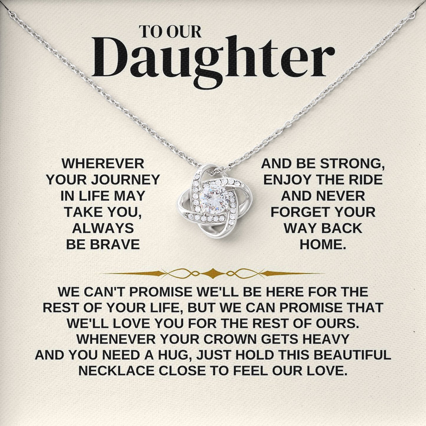 To My Our Daughter Meaningful Jewelry Gift