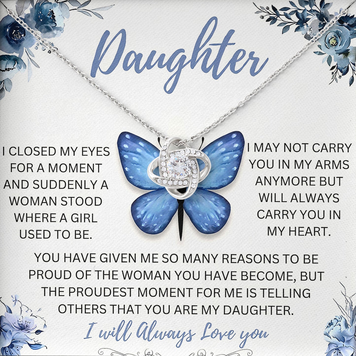 To My Daughter Necklace Mother's Day Gifts