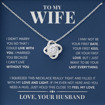To My Wife Necklace With Message Card From Husband