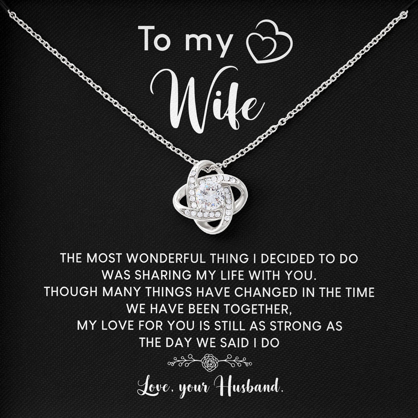 To My Wife Necklace With Message From Husband