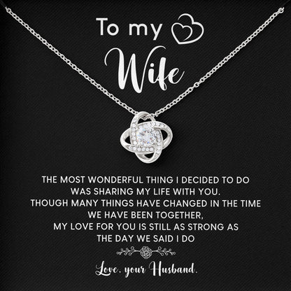 To My Wife Necklace With Message From Husband