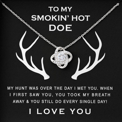 To My Smokin' Hot Doe Necklace Message Card