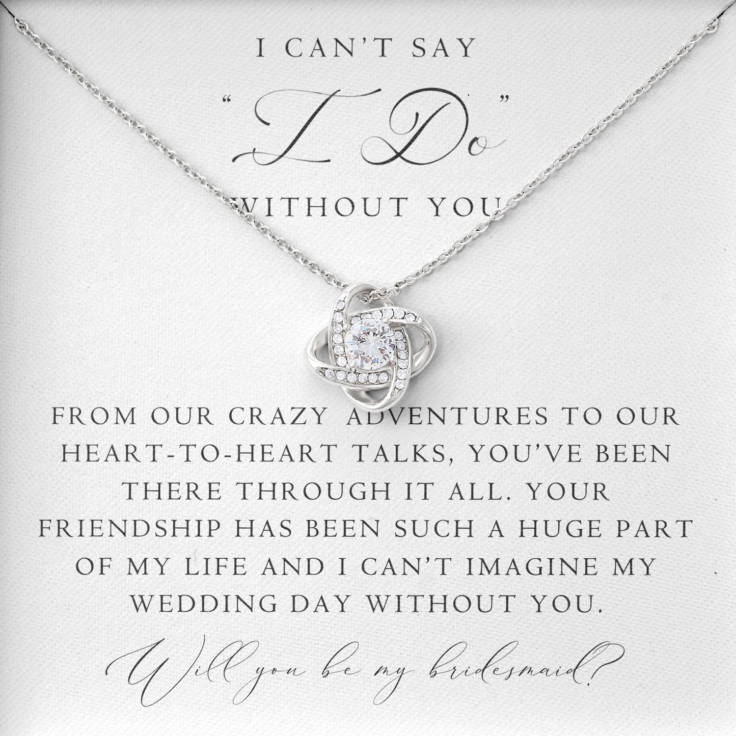 I Can't Say Without You Necklace Gift