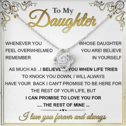 To My Daughter Necklace Birthday, Wedding Gifts
