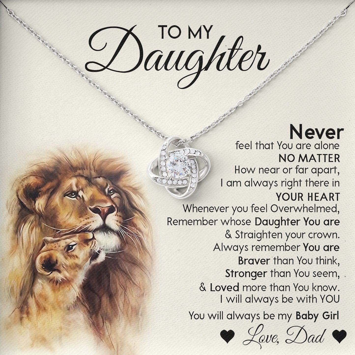 To My Daughter Necklace for Special Moments From Dad