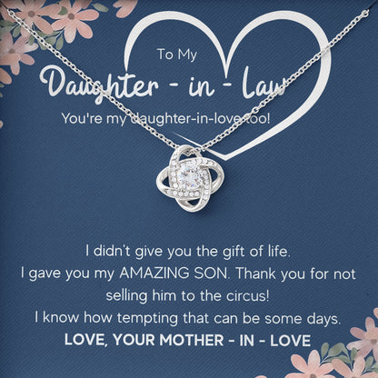 To My Daughter In Law Pendant Necklace Gift