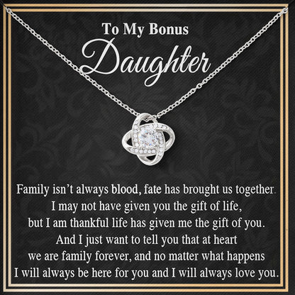 To My Bonus Daughter Sentimental Necklace