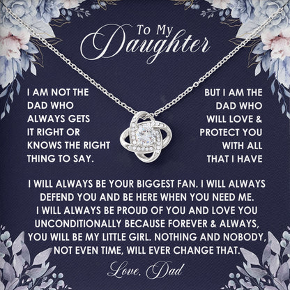 To My Daughter Elegant Necklace Gift From Dad