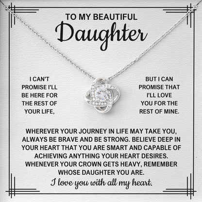 To My Beautiful Daughter Pendant Jewelry Gift