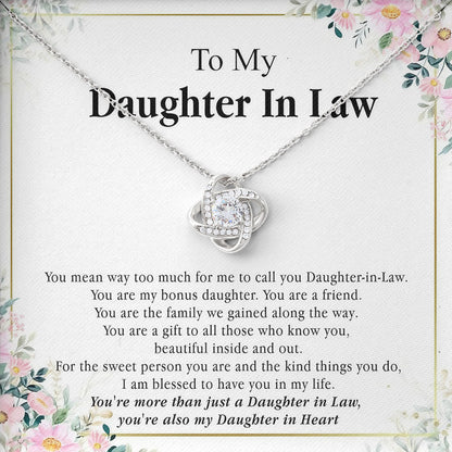 To My Daughter In Law Necklace Gift for Wedding Day