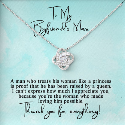 To My Boyfriend's Mom Necklace With Message Card And Box, Valentines Day, Mother's Day Gifts