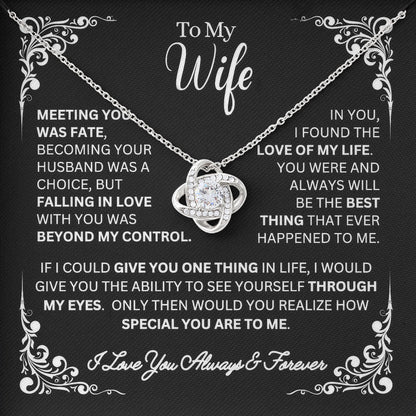 To My Wife Necklace Meaningful Gift For Fiancée With Message Card And Box