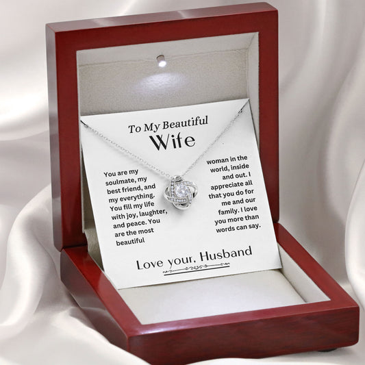 To My Beautiful Wife Necklace