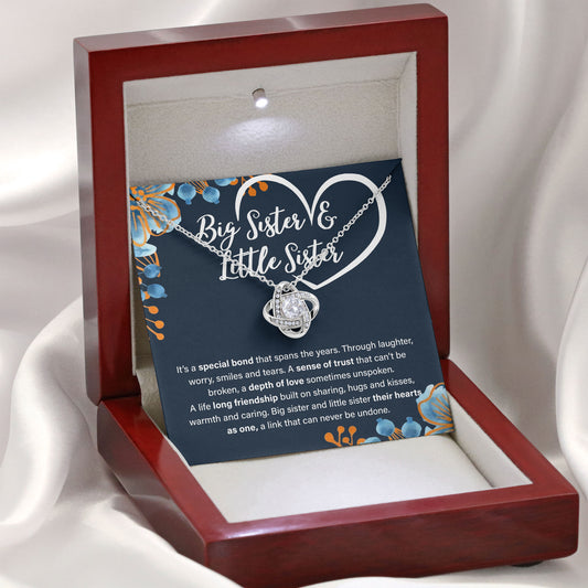 Big Sister Necklace Gift Box with Sentimental Message Card, Birthday, Valentine's Day Gifts