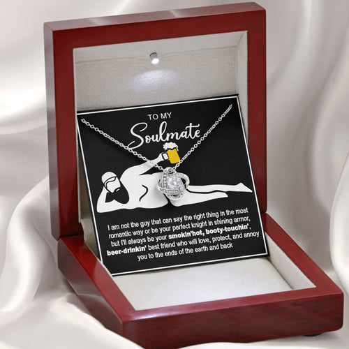 To My Soulmate Necklace Romantic Jewelry Gift with Message Card for Birthday Anniversary