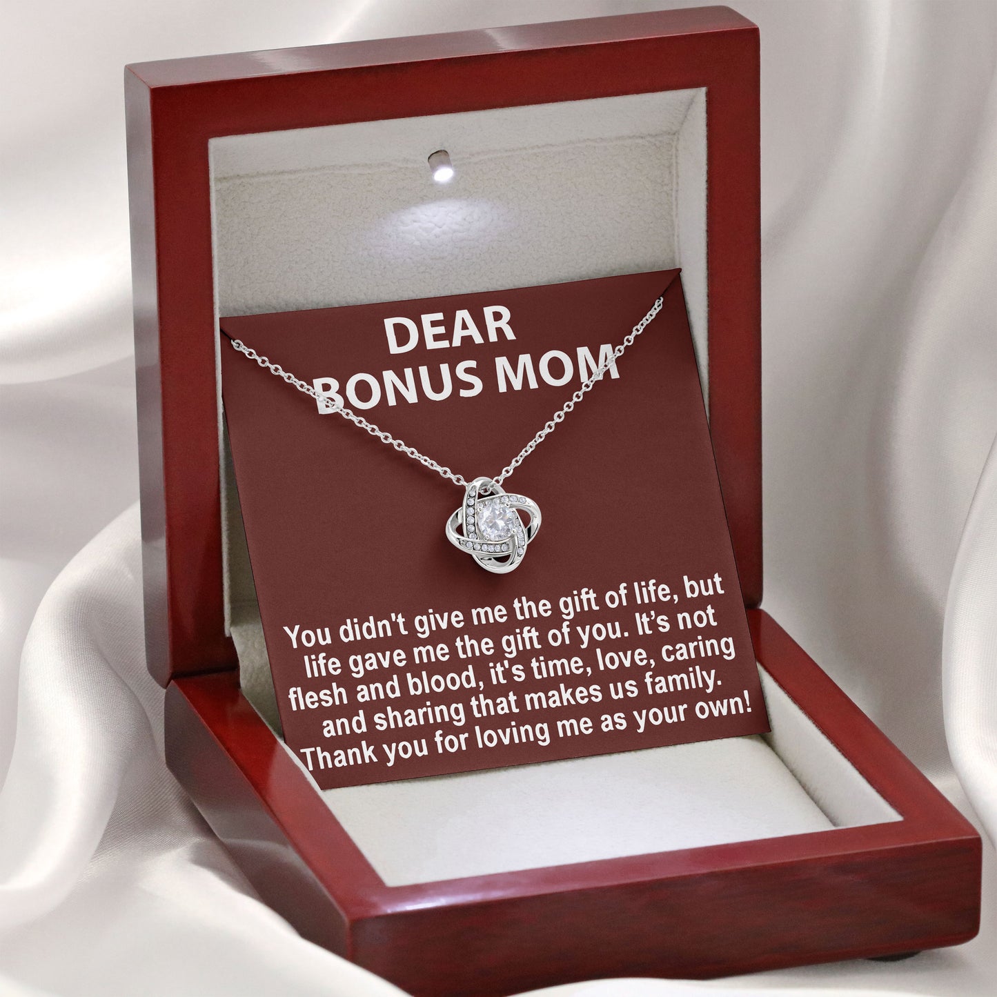 To My Mom Necklace with Message Card