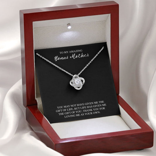 To My Amazing Bonus Mother Jewelry Gift from Son, Daughter