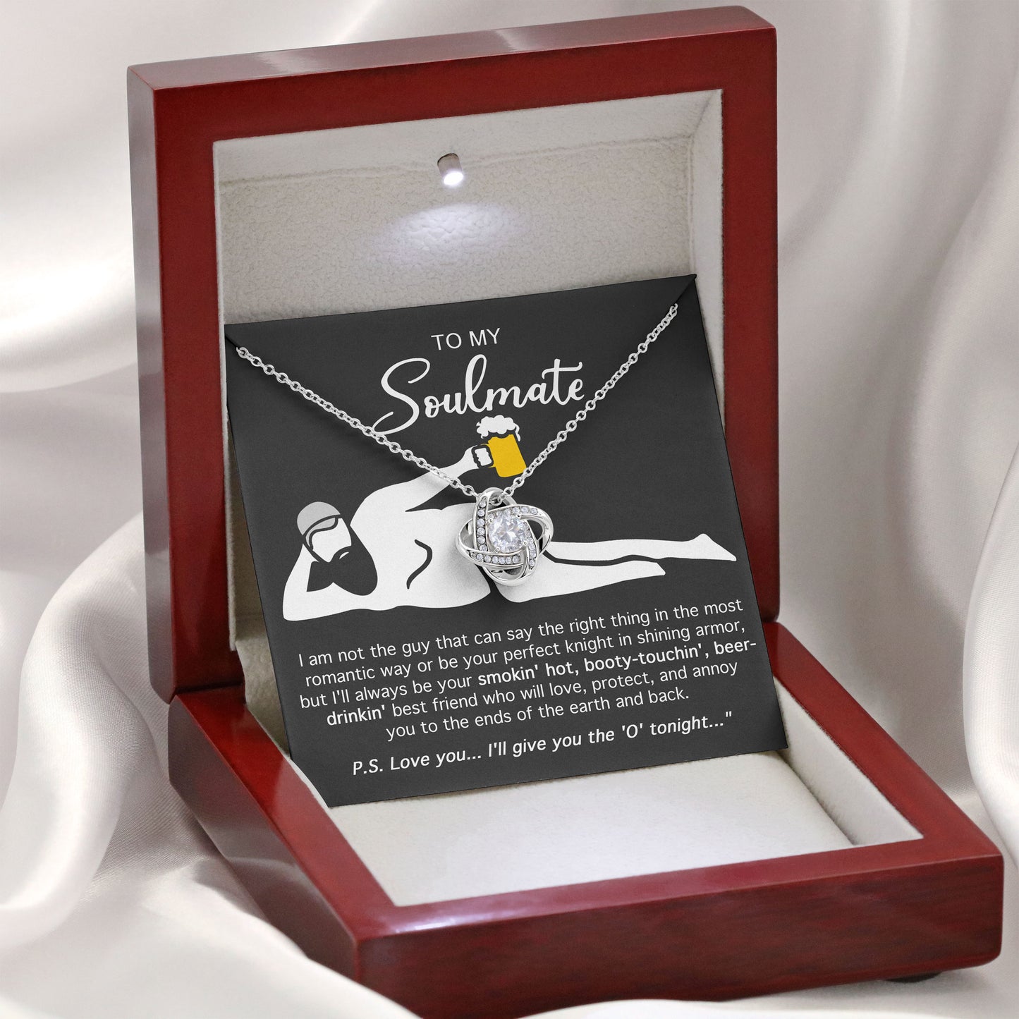 To My Soulmate Sterling Silver Pendant Necklace