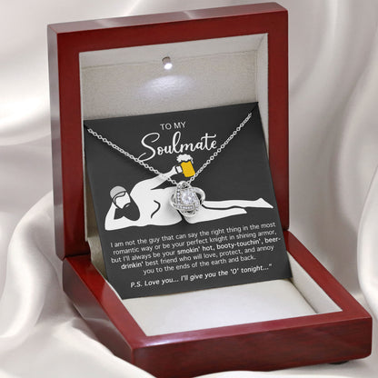 To My Soulmate Sterling Silver Pendant Necklace