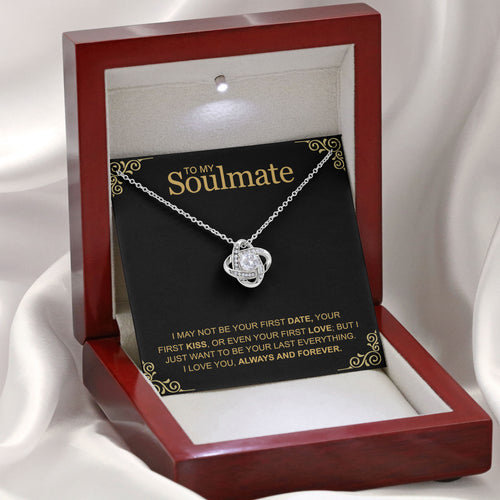 To My Soulmate Necklace Romantic Valentine Gift with Sentimental Message Card