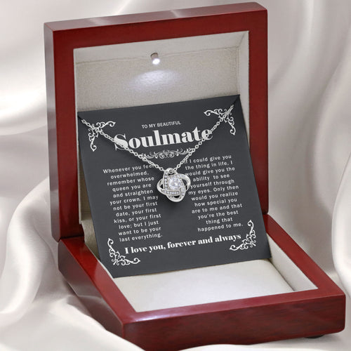 To My Beautiful Soulmate Necklace Meaningful Romantic Gift for Girlfriend, Fiancée