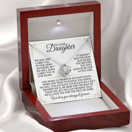 To Our Daughter Necklace From Dad, Mom, Gifts For Daughter Romantic, Birthday, Valentine Gift