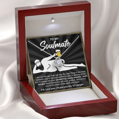 To My Soulmate Necklace Gift Valentine Anniversary Jewelry with Sentimental Card