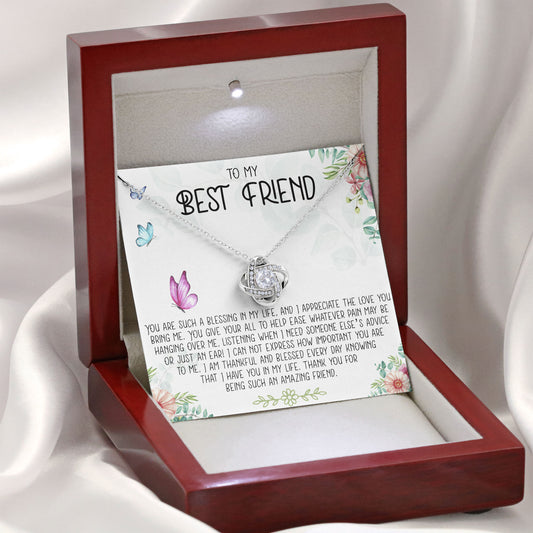 To My Friend Necklace with Message Card and Gift Box