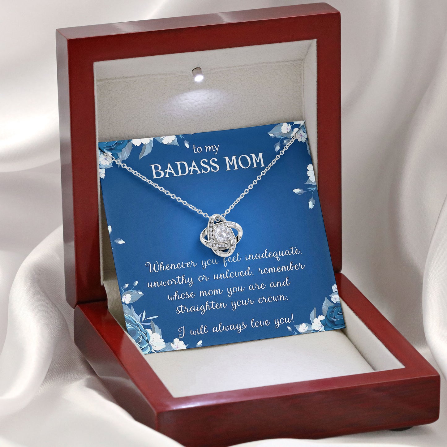 To My Badass Mom Sentimental Necklace Gift
