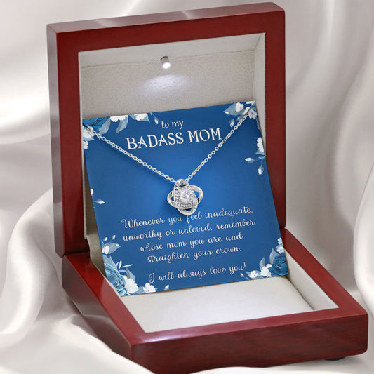 To My Badass Mom Sentimental Necklace Gift