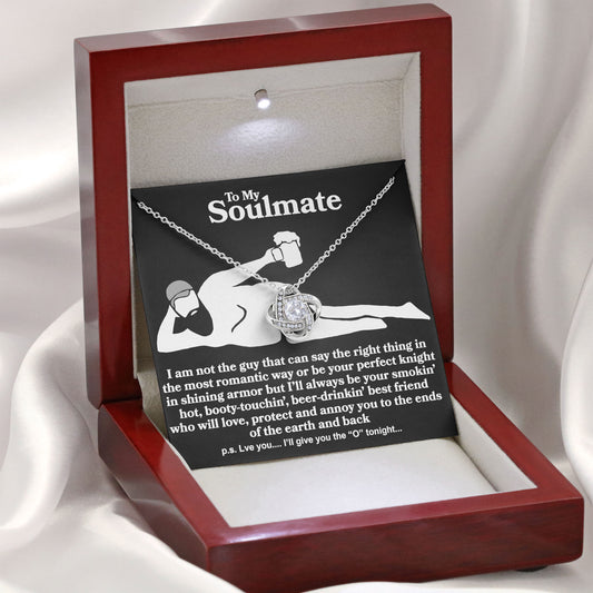 To My Soulmate Necklace Gift Box with Emotional Message Card for Valentine’s Day