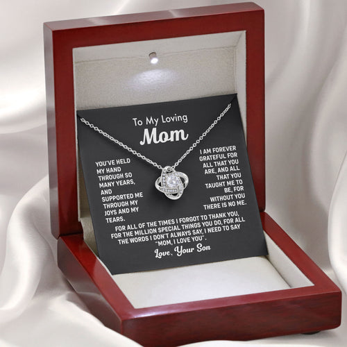 To My Loving Mom Love Necklace Jewelry From Son