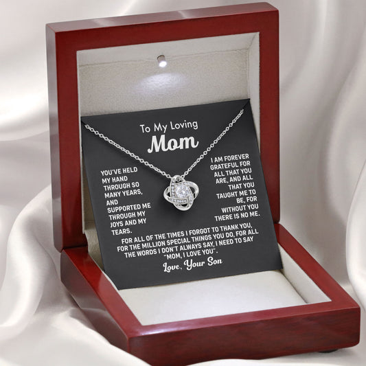 To My Loving Mom Love Necklace Jewelry From Son