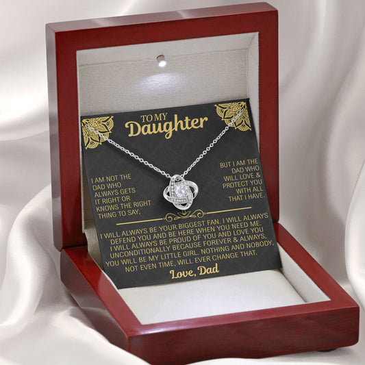 To My Daughter Necklace Birthday Valentine Jewelry Gifts For Daughter with Message Card Box From Dad